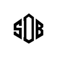 création de logo de lettre sdb avec forme de polygone. création de logo en forme de polygone et de cube sdb. modèle de logo vectoriel hexagone sdb couleurs blanches et noires. monogramme sdb, logo commercial et immobilier.