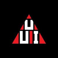 création de logo de lettre triangle uui avec forme de triangle. monogramme de conception de logo triangle uui. modèle de logo vectoriel triangle uui avec couleur rouge. logo triangulaire uui logo simple, élégant et luxueux.