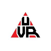 création de logo de lettre triangle uvr avec forme de triangle. monogramme de conception de logo triangle uvr. modèle de logo vectoriel triangle uvr avec couleur rouge. logo triangulaire uvr logo simple, élégant et luxueux.