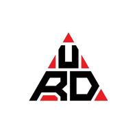 création de logo de lettre triangle urd avec forme de triangle. monogramme de conception de logo triangle urd. modèle de logo vectoriel triangle urd avec couleur rouge. urd logo triangulaire logo simple, élégant et luxueux.