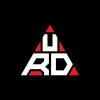 création de logo de lettre triangle urd avec forme de triangle. monogramme de conception de logo triangle urd. modèle de logo vectoriel triangle urd avec couleur rouge. urd logo triangulaire logo simple, élégant et luxueux.