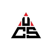 création de logo de lettre triangle ucs avec forme de triangle. monogramme de conception de logo triangle ucs. modèle de logo vectoriel triangle ucs avec couleur rouge. logo triangulaire ucs logo simple, élégant et luxueux.