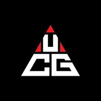 création de logo de lettre triangle ucg avec forme de triangle. monogramme de conception de logo triangle ucg. modèle de logo vectoriel triangle ucg avec couleur rouge. logo triangulaire ucg logo simple, élégant et luxueux.