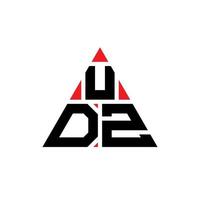 création de logo de lettre triangle udz avec forme de triangle. monogramme de conception de logo triangle udz. modèle de logo vectoriel triangle udz avec couleur rouge. logo triangulaire udz logo simple, élégant et luxueux.