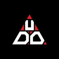création de logo de lettre triangle udo avec forme de triangle. monogramme de conception de logo triangle udo. modèle de logo vectoriel triangle udo avec couleur rouge. logo triangulaire udo logo simple, élégant et luxueux.