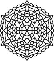 motif de mandala de fleurs. ornement de cercle décoratif dans un style oriental ethnique. vecteur