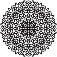 motif de mandala de fleurs. ornement de cercle décoratif dans un style oriental ethnique. vecteur