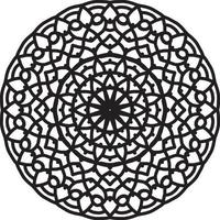 motif de mandala de fleurs. ornement de cercle décoratif dans un style oriental ethnique. vecteur