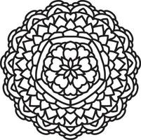 motif de mandala de fleurs. ornement de cercle décoratif dans un style oriental ethnique. vecteur