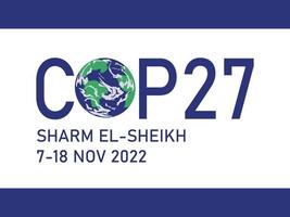 flic 27 à sharm el-sheikh, egypte. 7-18 novembre 2022. conférence des nations unies sur le changement climatique. sommet international sur le climat. vecteur