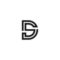 lettre initiale ds sd modèle de vecteur de conception de logo monogramme