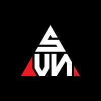 création de logo de lettre triangle svn avec forme de triangle. monogramme de conception de logo triangle svn. modèle de logo vectoriel triangle svn avec couleur rouge. logo triangulaire svn logo simple, élégant et luxueux.