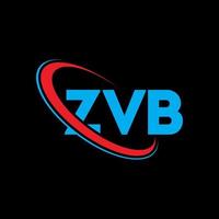logo zvb. lettre zvb. création de logo de lettre zvb. initiales logo zvb liées avec un cercle et un logo monogramme majuscule. typographie zvb pour la technologie, les affaires et la marque immobilière. vecteur
