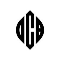 création de logo de lettre de cercle ocb avec forme de cercle et d'ellipse. lettres d'ellipse ocb avec style typographique. les trois initiales forment un logo circulaire. ocb cercle emblème abstrait monogramme lettre marque vecteur. vecteur