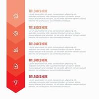 modèle de conception infographique d'entreprise de présentation simple et propre avec 5 barres d'options vecteur