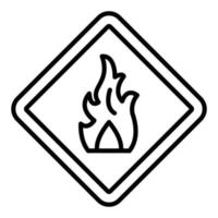 style d'icône inflammable vecteur