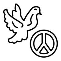 style d'icône de pacifisme vecteur