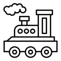 style d'icône de train à vapeur vecteur