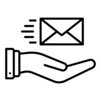 style d'icône des services postaux vecteur