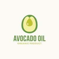 huile d'avocat. logo pour produit biologique vecteur premium