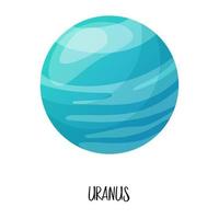 système solaire pour les enfants. Uranus. apprendre l'astronomie pour l'éducation des enfants. vecteur