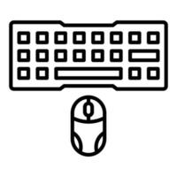 style d'icône clavier et souris de jeu vecteur