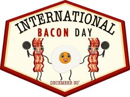 modèle de bannière de la journée internationale du bacon vecteur