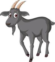 personnage de dessin animé de chèvre noire vecteur