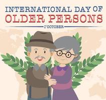 conception d'affiche pour la journée internationale des personnes âgées vecteur