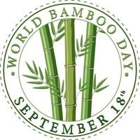 journée mondiale du bambou 18 septembre vecteur