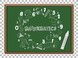 formule mathématique sur fond de grille isolé tableau noir vecteur