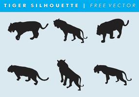 Vecteur de silhouette de tigre gratuit