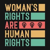 droits de la femme droits de l'homme typographie vecteur