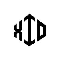 création de logo de lettre xid avec forme de polygone. création de logo en forme de polygone et de cube xid. modèle de logo vectoriel xid hexagone couleurs blanches et noires. monogramme xid, logo d'entreprise et immobilier.