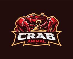 création de logo de mascotte de crabe