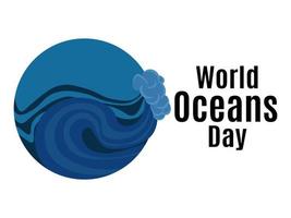 journée mondiale des océans, idée d'affiche, bannière, flyer ou carte postale vecteur