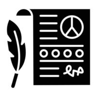 style d'icône de traité de paix vecteur
