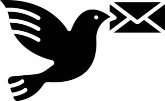 style d'icône de poste de pigeon vecteur