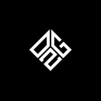 création de logo de lettre ozg sur fond noir. concept de logo de lettre initiales créatives ozg. conception de lettre ozg. vecteur