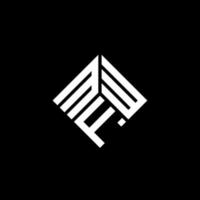création de logo de lettre mfw sur fond noir. concept de logo de lettre initiales créatives mfw. conception de lettre mfw. vecteur