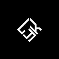 création de logo de lettre lyk sur fond noir. concept de logo de lettre initiales créatives lyk. conception de lettre lyk. vecteur