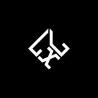 création de logo de lettre lxl sur fond noir. lxl concept de logo de lettre initiales créatives. conception de lettre lxl. vecteur