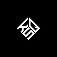 création de logo de lettre ksq sur fond noir. concept de logo de lettre initiales créatives ksq. conception de lettre ksq. vecteur