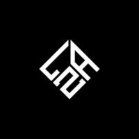 création de logo de lettre lza sur fond noir. concept de logo de lettre initiales créatives lza. conception de lettre lza. vecteur