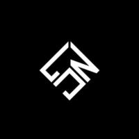 création de logo de lettre ljn sur fond noir. concept de logo de lettre initiales créatives ljn. conception de lettre ljn. vecteur