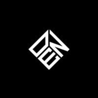 création de logo de lettre oen sur fond noir. oen concept de logo de lettre initiales créatives. conception de lettre oen. vecteur