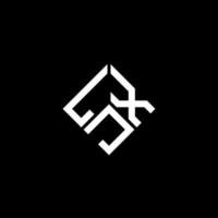 création de logo de lettre ljx sur fond noir. concept de logo de lettre initiales créatives ljx. conception de lettre ljx. vecteur