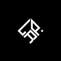 création de logo de lettre lrp sur fond noir. concept de logo de lettre initiales créatives lrp. conception de lettre lrp. vecteur