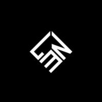 création de logo de lettre lmn sur fond noir. concept de logo de lettre initiales créatives lmn. conception de lettre lmn. vecteur