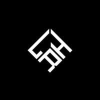 création de logo de lettre lrh sur fond noir. concept de logo de lettre initiales créatives lrh. conception de lettre lrh. vecteur